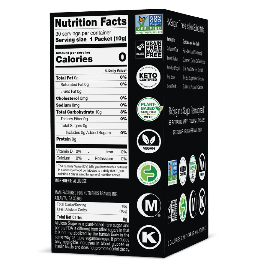 RxSugar 30 Stick Pack Carton