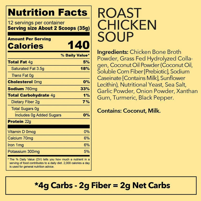 Ketologie Roast Chicken Bone Broth Collagen Soup - 14.8oz