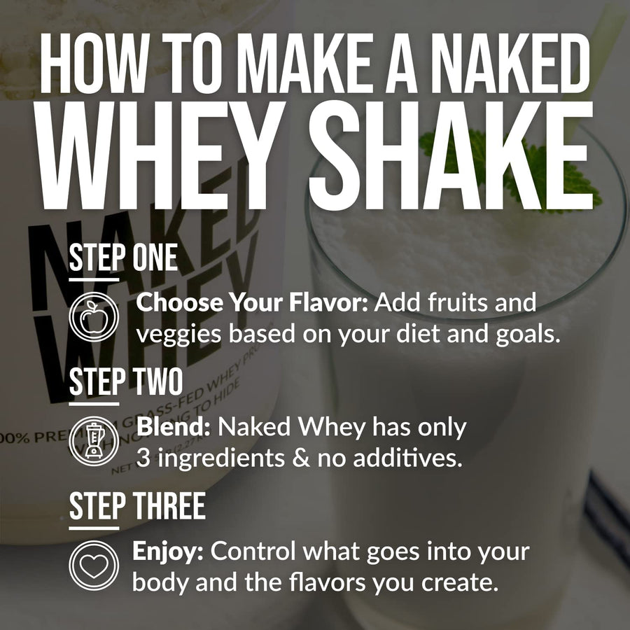 Vanilla Whey Protein Powder (1 LB) - Naked Nutrition